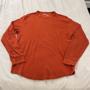 American Eagle Outfitters Brick Orange Waffle Knit Shirt